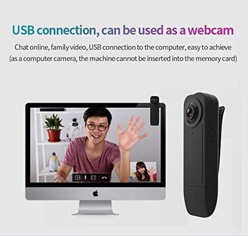 Mini Body Camera 1080P, Portable Action Cam with 155° Wide Angle Lens, 12MP Photo, Night Vision, 6 Hour Battery Life, Supports 128GB SD Card for Sports, Security, Vlogging in Saudi Arabia