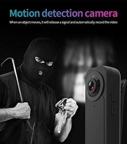 Mini Body Camera 1080P, Portable Action Cam with 155° Wide Angle Lens, 12MP Photo, Night Vision, 6 Hour Battery Life, Supports 128GB SD Card for Sports, Security, Vlogging in Saudi Arabia