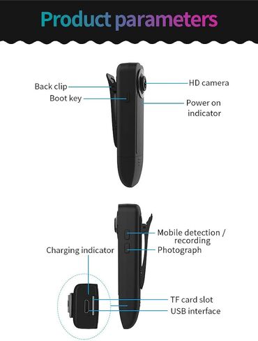 Mini Body Camera 1080P, Portable Action Cam with 155° Wide Angle Lens, 12MP Photo, Night Vision, 6 Hour Battery Life, Supports 128GB SD Card for Sports, Security, Vlogging in Saudi Arabia