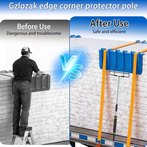 Edge Protector Handle, Board Corner Protector Extension Handle V Shaped Edge Guards Adjustable for Flatbed Cargo Trucks Compatible with Various Edge Protector Flatbed4.2-9.2ft in Kuwait