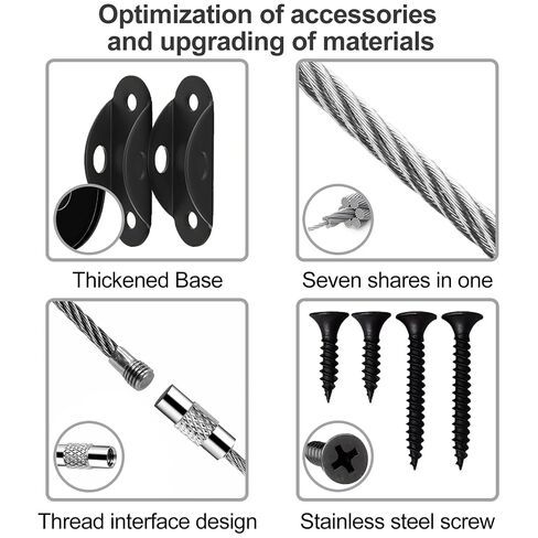 Furniture Anchors for Baby Proofing, Anti Tip Furniture Anchor Securing 420lbs Tension Earthquake Resistant Metal Furniture Wall Anchor Prevent Baby Pet from Falling Furniture（6 Pack，Black） in Saudi Arabia