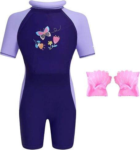 Gogokids Kids Floatation Swimsuit, Toddler One Piece Swimsuits with Armbands, UV 50+ Sun Protection Swimwear for 2-7 Years (26-57lbs) Boys & Girls in Saudi Arabia