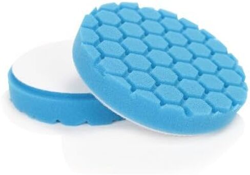 Chemical Guys, Hex-Logic Light Polishing & Finishing Pad, Blue, 5.5 inch | Soft blue finishing foam pad applies finishing polishes, glazes and sealants for a glossy, swirl-free finish in Kuwait