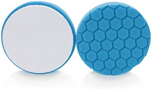 Chemical Guys, Hex-Logic Light Polishing & Finishing Pad, Blue, 5.5 inch | Soft blue finishing foam pad applies finishing polishes, glazes and sealants for a glossy, swirl-free finish in Kuwait