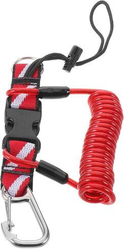 Abaodam Scuba Diving Lanyard مريح مناسب للمعصم مع مشبك سريع التحرير، حزام ملفوف من الفولاذ المقاوم للصدأ، حزام قوي من مادة TPU، للأجهزة والمصابيح الكاشفة في الرياضات المائية الخارجية in Kuwait