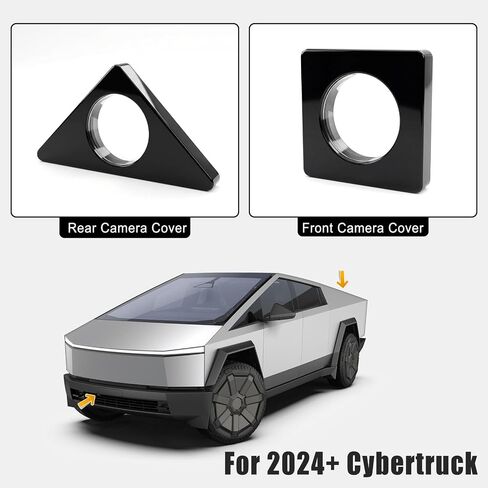 2Pcs Front & Rear Camera Lens Guard Protective Covers for Cybertruck Camera Lens Covers Scratch Resistant Waterproof for Cybertruck Accessories (2024+) in Saudi Arabia