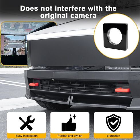 2Pcs Front & Rear Camera Lens Guard Protective Covers for Cybertruck Camera Lens Covers Scratch Resistant Waterproof for Cybertruck Accessories (2024+) in Saudi Arabia