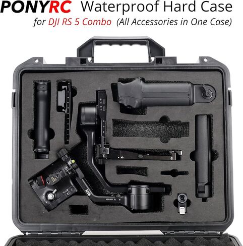 Hard Case for DJI RS 5 Combo, Waterproof & Impact-Resistant Travel Carrying Case for DJI RS 5 Gimbal Stabilizer and Accessories in Saudi Arabia
