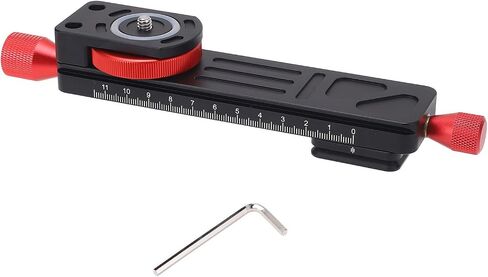 Macro Focusing Guide Slider, 1/4 Screw Hole High Precision Macro Photography Guide Slider Smoothing Frame Quick Release Plate High Stability When Photographing in Saudi Arabia