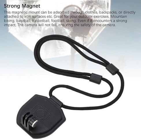 360 Degree Magnetic Chest Mount Necklace Lanyard for 3 Camera POV Selfie Holder with Adjustable Neck Strap for Action 4 in Saudi Arabia