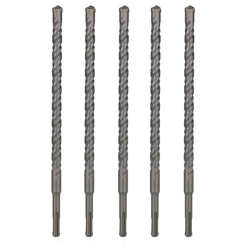 Rotary Hammer Drill Bits and Chisels Set, SDS Plus, 17PCS | Includes SDS Plus drill bits and chisels for concrete, stone and brick work, with storage case for transport and organization in Kuwait