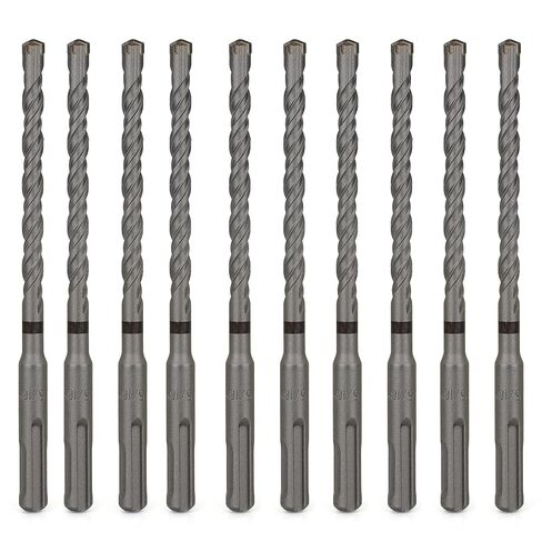 Rotary Hammer Drill Bits and Chisels Set, SDS Plus, 17PCS | Includes SDS Plus drill bits and chisels for concrete, stone and brick work, with storage case for transport and organization in Kuwait