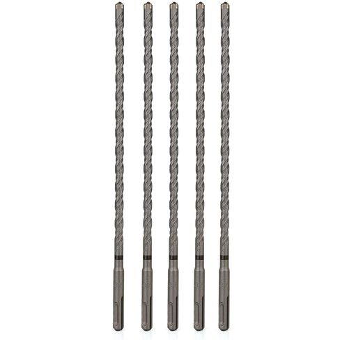 Rotary Hammer Drill Bits and Chisels Set, SDS Plus, 17PCS | Includes SDS Plus drill bits and chisels for concrete, stone and brick work, with storage case for transport and organization in Kuwait