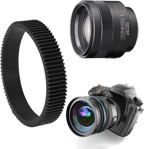 The Lord of the Tools Seamless Focus Gear Ring for 74-80mm Diameter Lens Follow Focus Ring Standard 0.8 Mod 360° Rotation Focus Gear Video Camera Lens Accessories Black in Kuwait