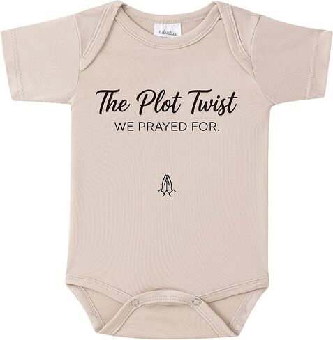 The Plot Twist We Prayed For Baby Announcement Onesie, Funny Pregnancy Announcement Outfit for Grandparents to be,Baby Coming Soon Shower Reveal Idea Gift (oat) in Saudi Arabia