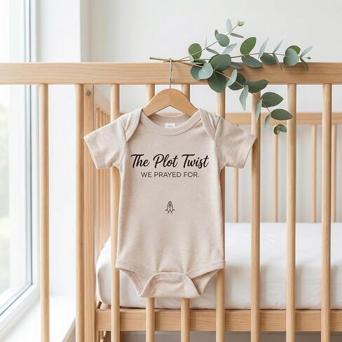 The Plot Twist We Prayed For Baby Announcement Onesie, Funny Pregnancy Announcement Outfit for Grandparents to be,Baby Coming Soon Shower Reveal Idea Gift (oat) in Saudi Arabia