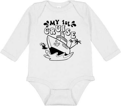 TATY Kids My First Cruise Long Sleeve Baby Infant Bodysuit in Kuwait