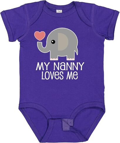 inktastic My Nanny Loves Me Grandchild Baby Bodysuit in Kuwait