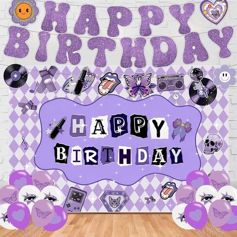 Olivia Singer Birthday Backdrop,Pop Singer Poster for Music Theme Party Decorations Kpop Birthday Supplies Background Studio Shoot Photo Props in Saudi Arabia