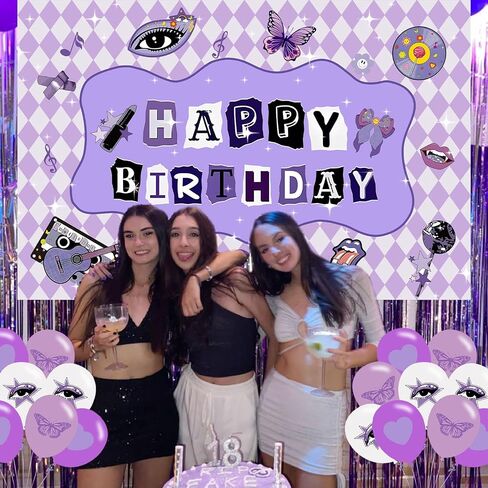 Olivia Singer Birthday Backdrop,Pop Singer Poster for Music Theme Party Decorations Kpop Birthday Supplies Background Studio Shoot Photo Props in Saudi Arabia