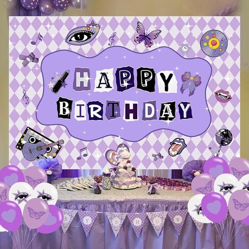 Olivia Singer Birthday Backdrop,Pop Singer Poster for Music Theme Party Decorations Kpop Birthday Supplies Background Studio Shoot Photo Props in Saudi Arabia