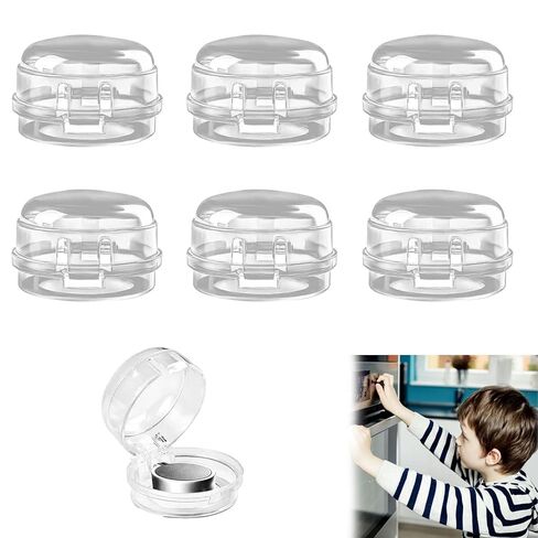 Small Size Gas Stove Knob Safety Covers: 6Pcs Child Proof Stove Covers Diameter 0.1 inches, Non-Universal Compact Size Baby Proof Oven knobs Locks for Only Height Under 1.5" in Saudi Arabia