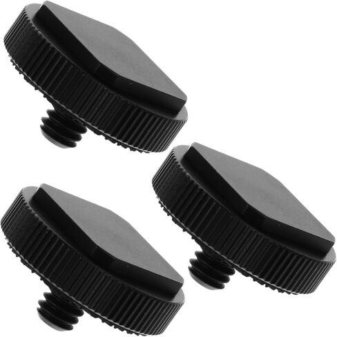 3pcs 1/4 Inch Tripod Screw Adapter with Hot Shoe Mount for DSLR Camera Rig, Metal Flash Cold Shoe Adapter Base Compatible with Camera Flash and Video Accessories in Saudi Arabia