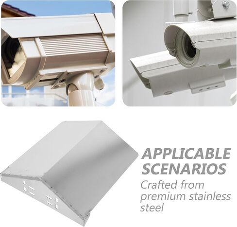Universal Stainless Steel Camera Rain Shield Cover for Outdoor Dome and Bullet Security Cameras, Corrosion Resistant Protective Canopy Full Coverage Protection, Weatherproof in Kuwait