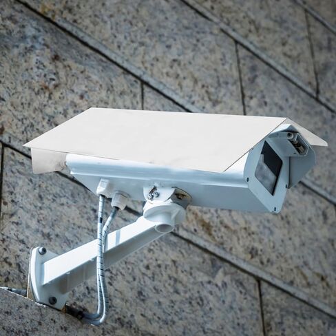 Universal Stainless Steel Camera Rain Shield Cover for Outdoor Dome and Bullet Security Cameras, Corrosion Resistant Protective Canopy Full Coverage Protection, Weatherproof in Kuwait