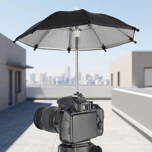 Camera Hot Shoe Umbrella Shade Octagonal Canopy Reflective Lining Metal Support Silver Shaft Reduces Harsh Glare Suitable for Portraits Product Shots, Large 50cm in Kuwait