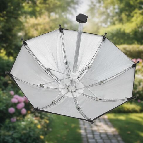 Camera Hot Shoe Umbrella Shade Octagonal Canopy Reflective Lining Metal Support Silver Shaft Reduces Harsh Glare Suitable for Portraits Product Shots, Small 25cm in Kuwait