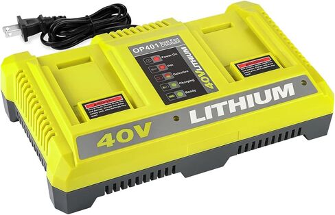 Dual Port 40V Charger for Ryobi OP401 40V Battery OP4040 OP4050A OP4026 OP4026A OP4030 OP4050 OP401 Compatible with Ryobi 40 Volt Battery Charger in Saudi Arabia