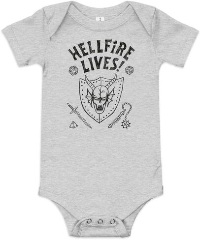 Stranger Things Hellfire Lives Baby Bodysuit - Officially Licensed in Saudi Arabia