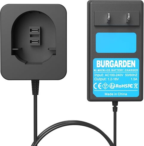 7.2V-18V Charger for Black and Decker PS120 PS130 PS140 PS145 Battery | Compatible with Black & Decker 7.2V 9.6V 12V 14.4V 18V Ni-MH/Ni-Cd Pod Style Batteries in Kuwait