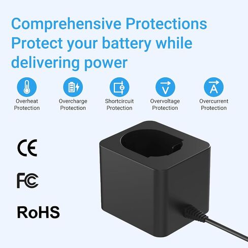 7.2V-18V Charger for Black and Decker PS120 PS130 PS140 PS145 Battery | Compatible with Black & Decker 7.2V 9.6V 12V 14.4V 18V Ni-MH/Ni-Cd Pod Style Batteries in Kuwait