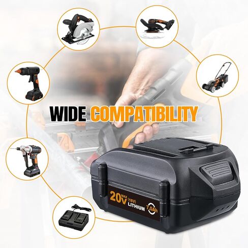 VANON 2Packs 7.0Ah 20V WA3520 Replacement for Worx 20V Battery | WA3520, WA3575, WA3578, WA3525, WA3742, WG151s, WG251s, WG890 Compatible with Worx 20 Volt Power Tools in Saudi Arabia