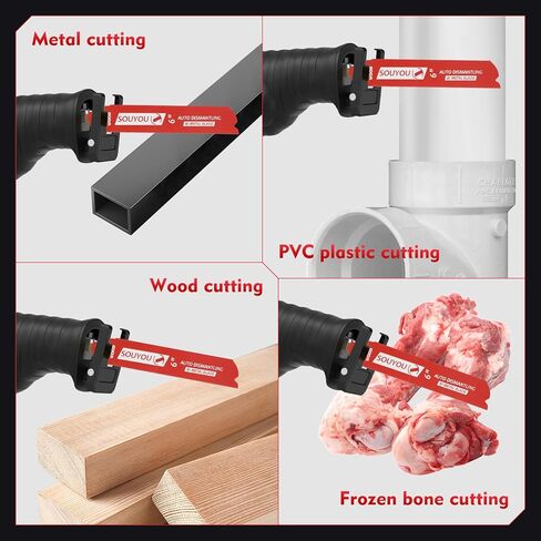 50 Pack 6 in 18 TPI Bi-Metal Reciprocating Saw Blades with Organizer Carbide Alloy Steel for Automobile Dismantling Metal Steel Cutting Non-Stick Coated for Less Heat for 1/16-5/16 Medium Metals in Saudi Arabia