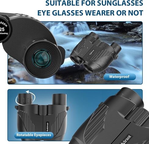 20x25 High Powered Binoculars for Adults and Kids,Compact HD Waterproof Binoculars Durable and Clear BAK4 Prism FMC Lens,Suitable for Bird Watching,Sightseeing and Outdoor Sports in Saudi Arabia
