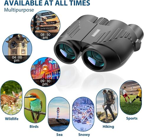 20x25 High Powered Binoculars for Adults and Kids,Compact HD Waterproof Binoculars Durable and Clear BAK4 Prism FMC Lens,Suitable for Bird Watching,Sightseeing and Outdoor Sports in Saudi Arabia