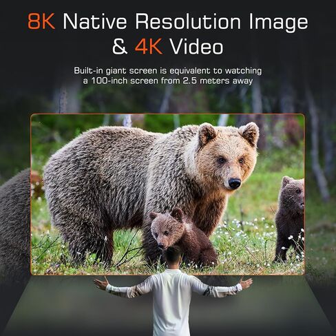 3D VR Infrared Night Vision Goggles - 7-Level IR Head Mounted Binoculars with Auto Wake, 36MP UHD Photos, 4K Video, Built-in Large Screen,6X Zoom, 2×32GB TF Card for Camping Surveillance in Saudi Arabia