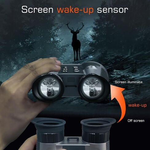 3D VR Infrared Night Vision Goggles - 7-Level IR Head Mounted Binoculars with Auto Wake, 36MP UHD Photos, 4K Video, Built-in Large Screen,6X Zoom, 2×32GB TF Card for Camping Surveillance in Saudi Arabia