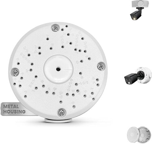 Universal Security Camera Junction Box, Metal Hide Cable Junction Boxes | Hidden Cable Design, Heavy Duty Metal, Wide Camera Fit, Weather Resistant, Spacious Interior, Easy Installation in Kuwait