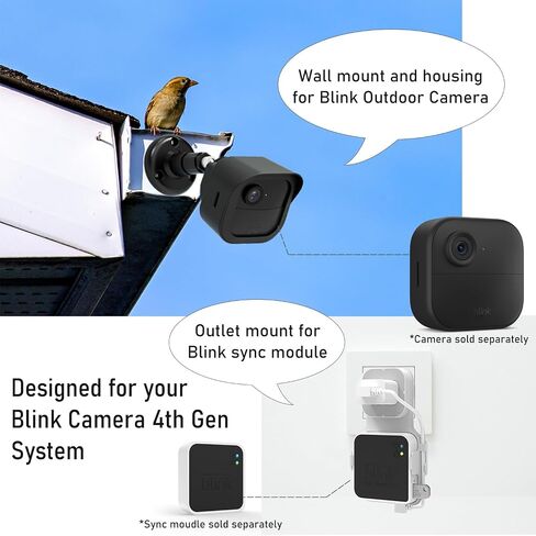 5Pack Blink Outdoor Camera Mount for Blink Camera 2k+ and Outdoor 4 | Protective Housing and 360 Degree Adjustable Mount for Blink Outdoor 4 and Blink Camera 2K+ Surveillance Camera in Kuwait
