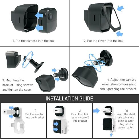 5Pack Blink Outdoor Camera Mount for Blink Camera 2k+ and Outdoor 4 | Protective Housing and 360 Degree Adjustable Mount for Blink Outdoor 4 and Blink Camera 2K+ Surveillance Camera in Kuwait
