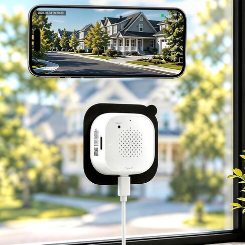 Easy Setup 2K 3MP Window Camera, Indoor Security Camera with Magnetic Anti-Glare Mount, Color Night Vision, 5GHz & 2.4GHz WiFi 6, Smart Detection, Two-Way Audio, 24/7 Recording in Kuwait