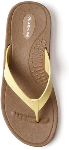 OKABASHI Women's Breeze Flip Flop Sandals, Toffee/Copper, Medium-Large in Saudi Arabia