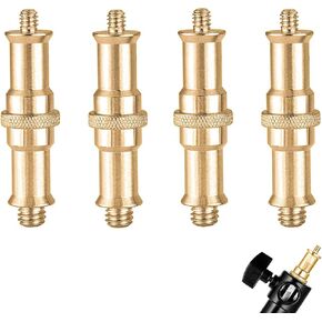 4 Pieces Standard 1/4 to 3/8 inch Metal Male Convertor Threaded Screw Tripod Adapter Spigot Stud for Flash Holder, Studio Light Stand, Ball Head, Hotshoe/Coldshoe Adapter, Wireless Flash Receiver in Saudi Arabia