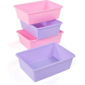 Humble Crew Plastic Storage Bins for Kids, Large Removable Toy Organizer | BPA-free, lightweight, fits cubbies and bookshelves, compatible with most toddler shelving for playroom, bedroom, or nursery in Saudi Arabia