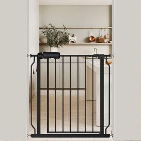 Extra Wide Baby Gate Black 63-71 Inch Wide Pressure Mounted Auto Close Child Safety Gate Long Dog Gate for House Doorways in Saudi Arabia