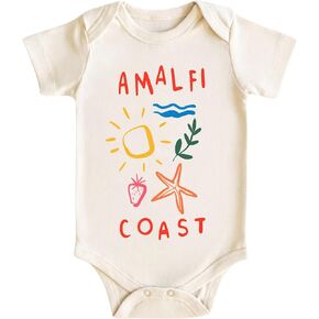 Amalfi Coast Baby Bodysuit for Boys Girls, Italy Travel Infant Outfit, Italian Newborn Gift in Saudi Arabia